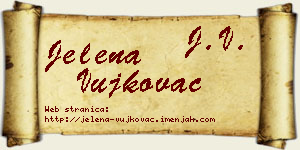 Jelena Vujkovac vizit kartica